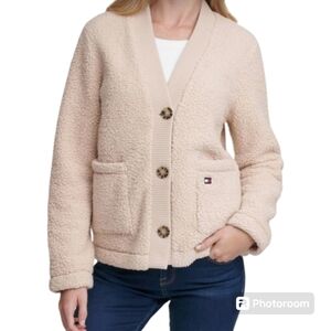 TOMMY HILFIGER‎ Faux-Sherpa Cardigan